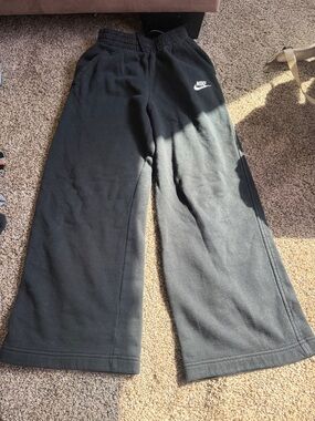 Nike Black Kids Fleece Joggers with White Logo